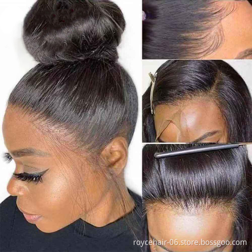Top Quality  Peruvian Virgin Hair Kinky Curly Hair Transparent Ear To Ear Lace Preplucked Frontal Closure 13x4